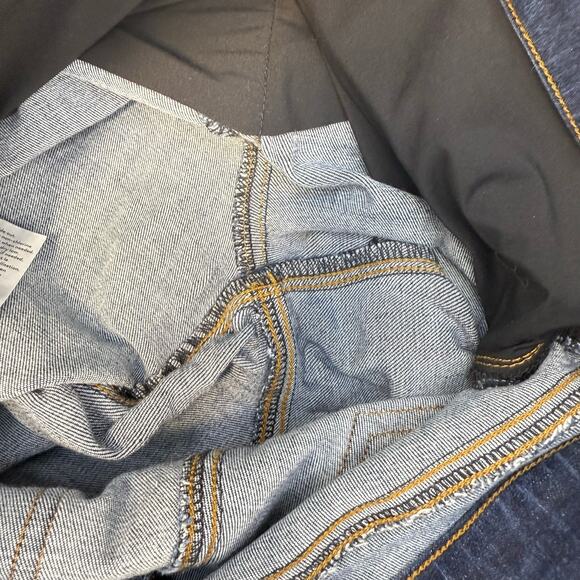 Spanx Jean Women's M (10-12) Blue Ankle Skinny Raw Hem High Rise Stretch - Picture 7 of 12